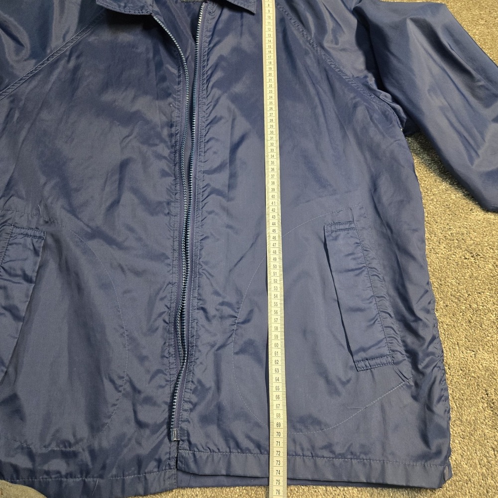Vintage Dunlop Windbreaker Jacket Men's Size L‎ Navy Blue Short Sleeve Zip Up... - Picture 15 of 16